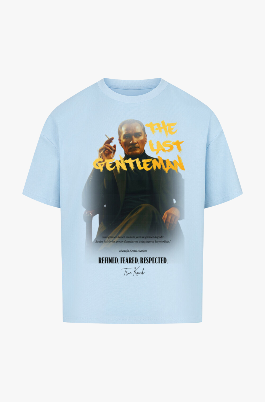 LAST GENTLEMAN (Weiss Frontprint) - OVERSIZED SHIRT