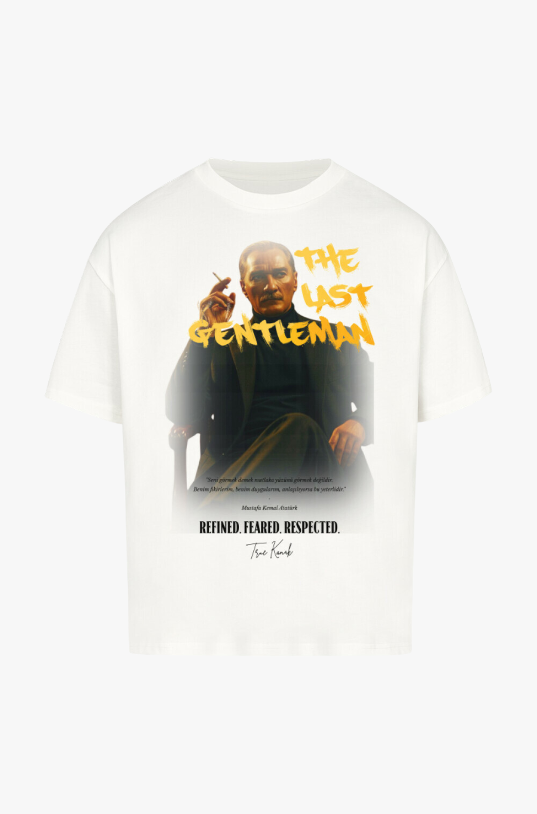 LAST GENTLEMAN (Weiss Frontprint) - OVERSIZED SHIRT