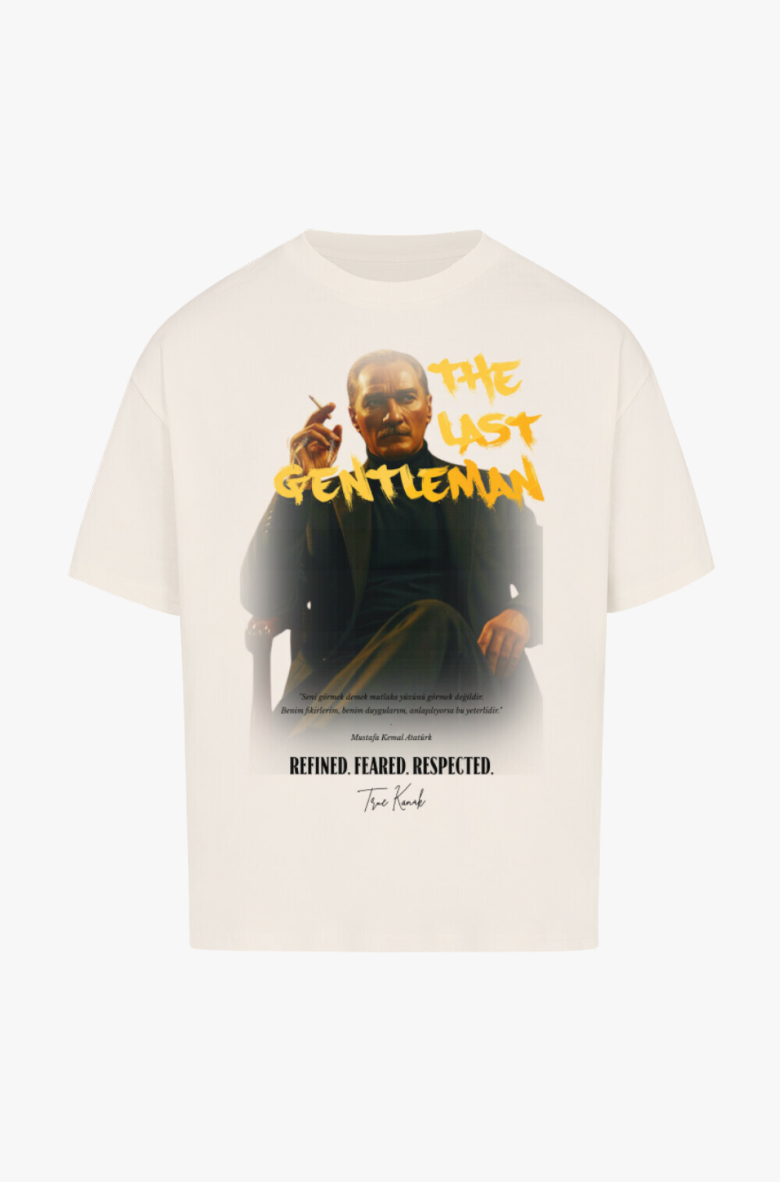 LAST GENTLEMAN (Weiss Frontprint) - OVERSIZED SHIRT