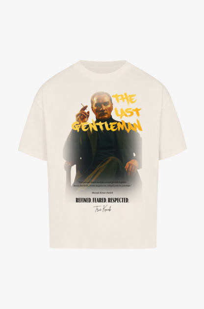 LAST GENTLEMAN (Weiss Frontprint) - OVERSIZED SHIRT