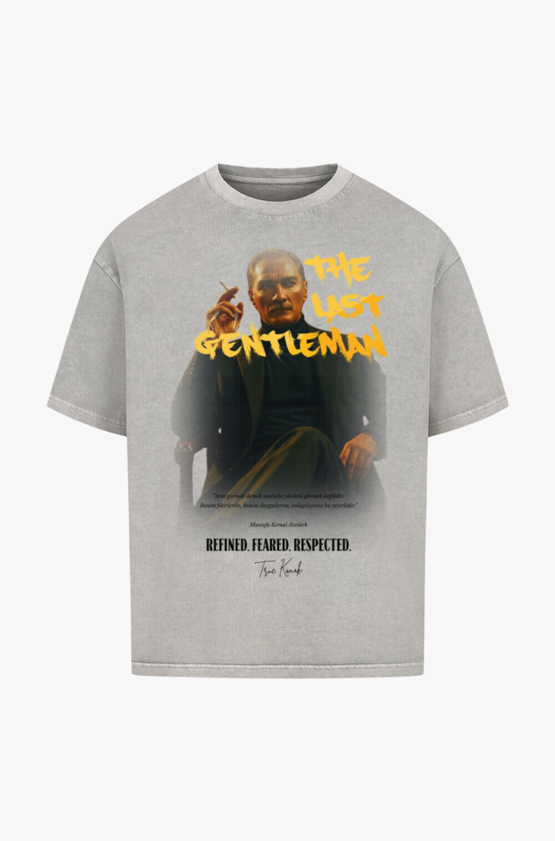 LAST GENTLEMAN (Weiss Frontprint) - OVERSIZED SHIRT